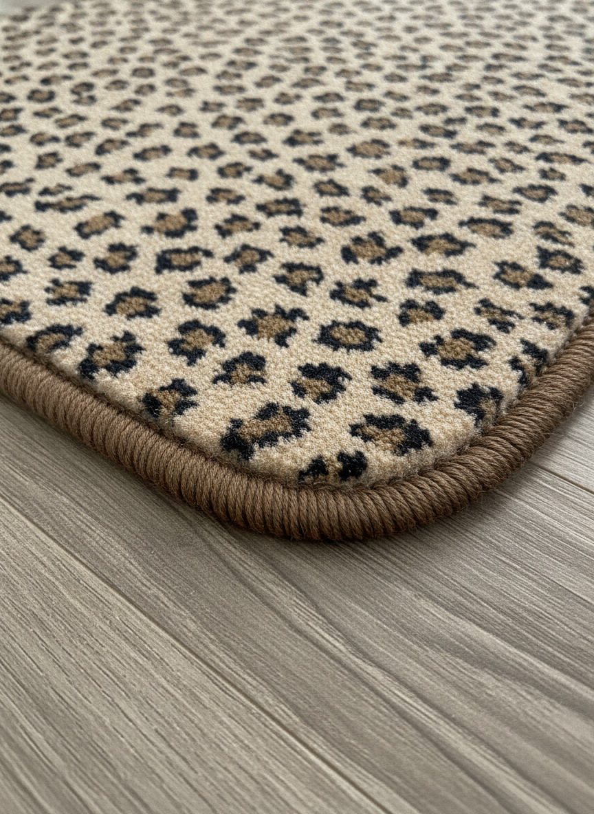Serged edge detail — finished in our workroom