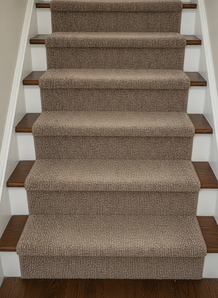 Looking down the steps