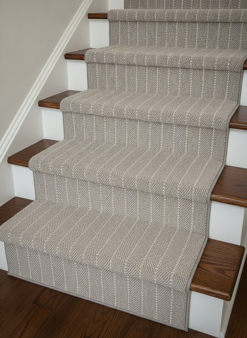 Looking down the steps