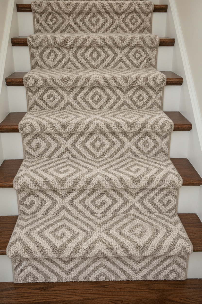 Looking down the steps