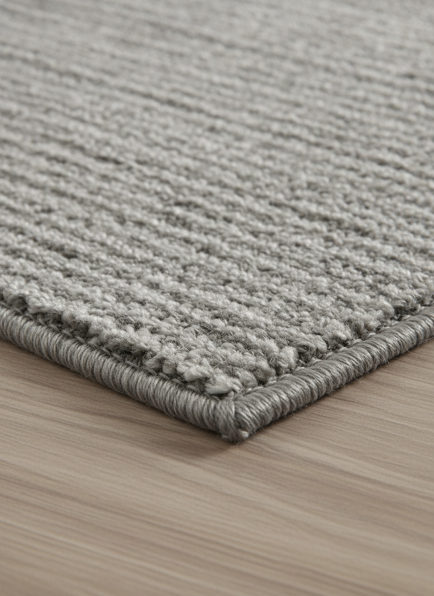 Serged edge detail — finished in our workroom